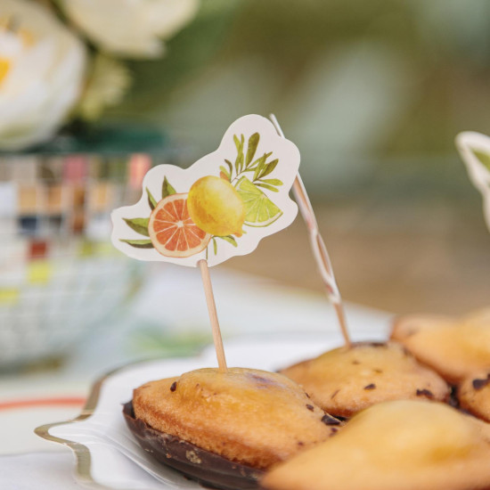 Beauty Home 12 Ταμπελάκια με θέμα “Fizz Citrus” 9,5cm