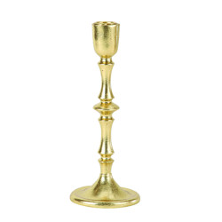 Beauty Home Κηροπήγιο μεταλλικό Gabina – Χρυσό Ø9x23cm