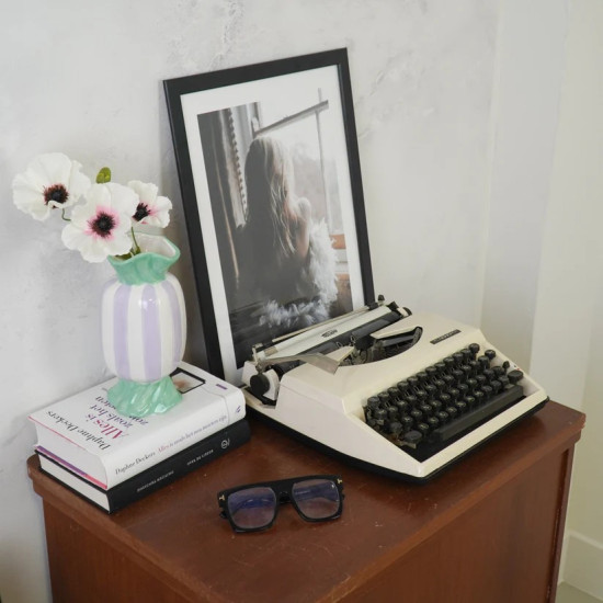 Beauty Home Βάζο “καραμέλα” – Μέντα/Λιλά 9,5×9,5x21cm