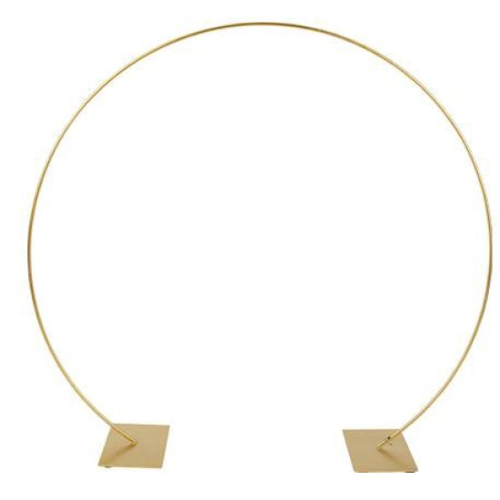 Beauty Home ΜΕΤΑΛΛΙΚΟΣ ΚΥΚΛΟΣ ΧΡΥΣΟΣ ΜΕ ΑΝΟΙΓΜΑ 55 x 51 cm