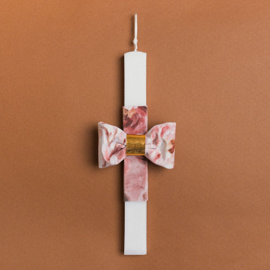 Beauty Home ΛΑΜΠΑΔΑ 33cm ΦΛΟΡΑΛ ΦΙΟΓΚΟΣ ΒΕΛΟΥΔΟ ΡΟΖ ΣΕ ΣΥΣΚΕΥΑΣΙΑ ΔΩΡΟΥ