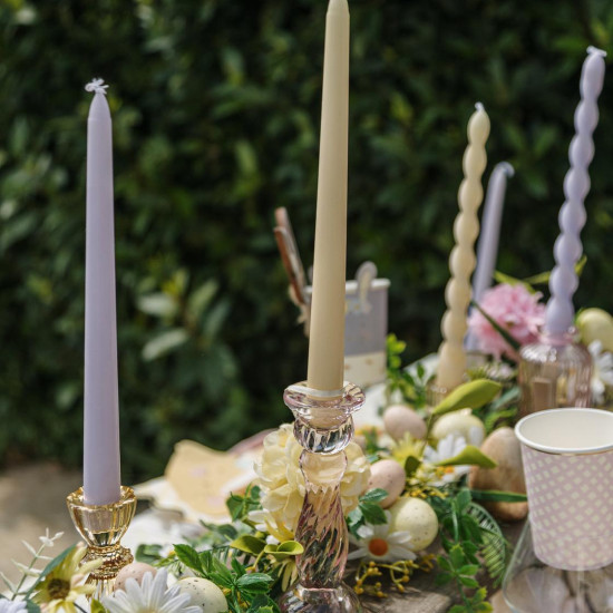 Beauty Home 2 Κεριά – Απαλό Κίτρινο Ø2,2 x 25 cm