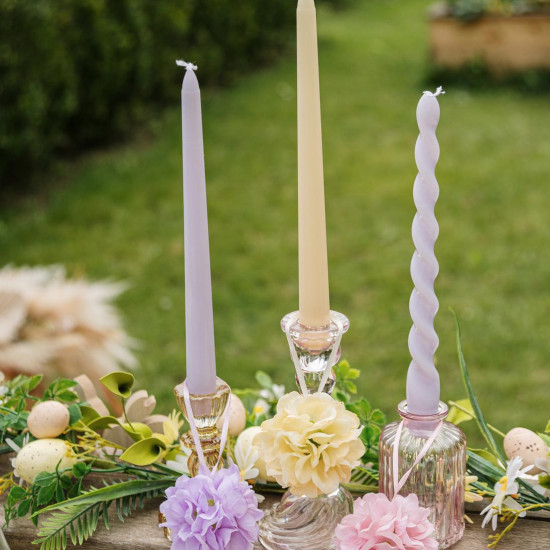 Beauty Home 2 Κεριά – Απαλό Κίτρινο Ø2,2 x 25 cm