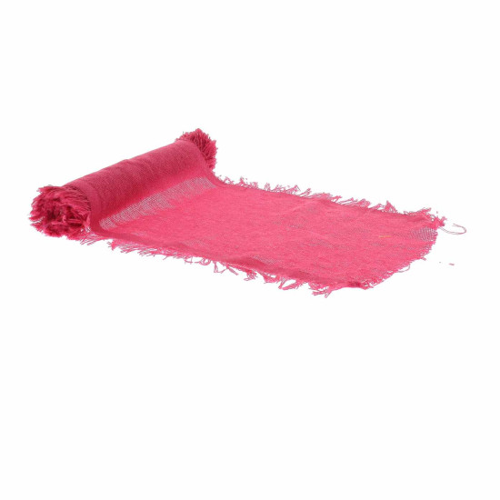 Beauty Home Ράννερ με ξέφτια – Φραμπουάζ 30 cm x 3 m