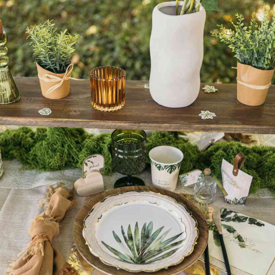 Beauty Home 8 Πιάτα Coco Palm Ø23cm