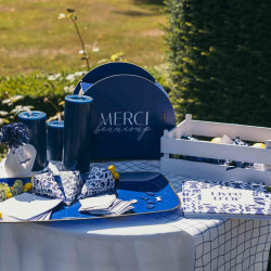 Beauty Home Κυλινδρικό κερί LED μπλε Ø7x15cm