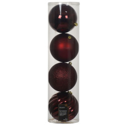Beauty Home Χριστουγεννιάτικη Μπάλα Μπορντώ  Ø14 cm