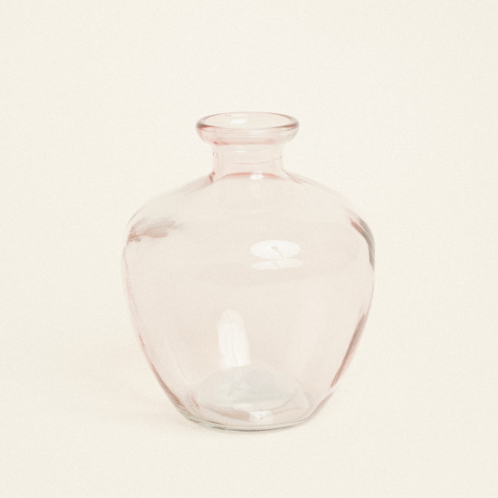 Beauty Home Γυάλινο Βάζο 14 x 16 cm  Πορτοκαλί
