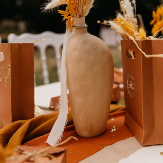 Beauty Home Βάζο κεραμικό Petra – Ροζ 21,5 x 10,5 cm