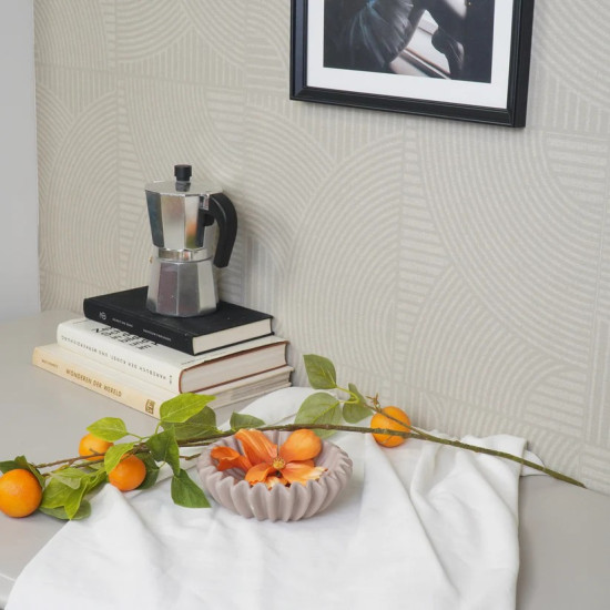 Beauty Home Μπολ κεραμικό Πλισέ – Taupe 15x15x4,5 cm