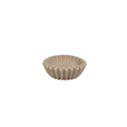 Beauty Home Μπολ κεραμικό Πλισέ – Taupe 15x15x4,5 cm
