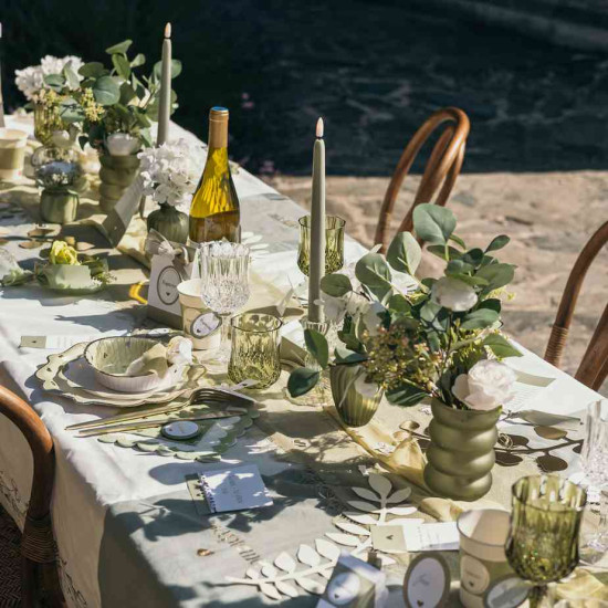 Beauty Home Βάζο γυάλινο Victor – Λαδί Ø8×11,5cm – 380ml