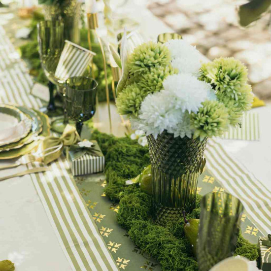 Beauty Home Βάζο γυάλινο Iris  – Λαδί Ø13x23cm – 1100m