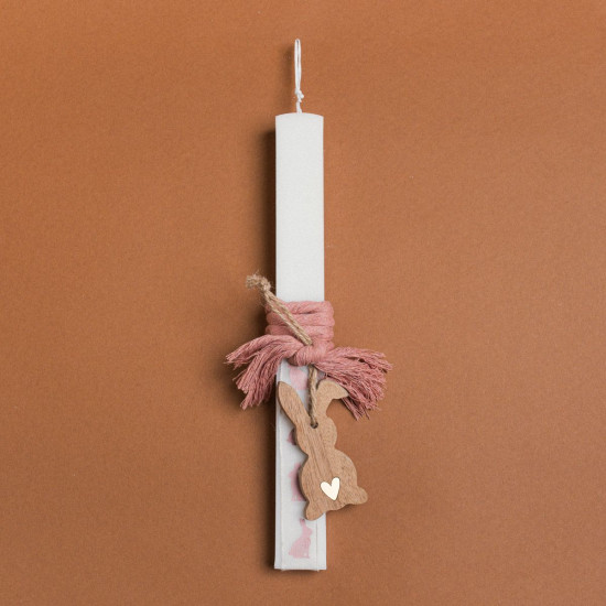 Beauty Home ΛΑΜΠΑΔΑ 33cm ΞΥΛΙΝΟΣ ΛΑΓΟΣ ΣΑΠΙΟ ΜΗΛΟ ΚΟΡΔΟΝΙ ΣΕ ΣΥΣΚΕΥΑΣΙΑ ΔΩΡΟΥ