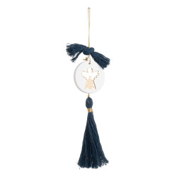 Beauty Home ΚΡΕΜΑΣΤΟ ΣΤΡΟΓΓΥΛΟ ΚΕΡΑΜΙΚΟ ME PLEXI ΑΓΓΕΛΟΣ ΧΡΥΣΟ ΠΕΤΡΟΛ