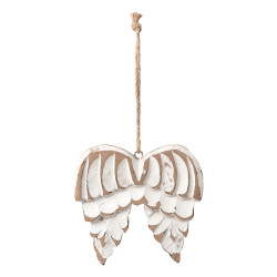 Beauty Home Ξύλινο Φτερά Αγγέλου  Αντικέ 13 cm