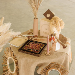 Beauty Home 3 Δίσκοι ξύλινοι 28x25x2,5cm / 22x22x2,5cm/16x16x2,5cm