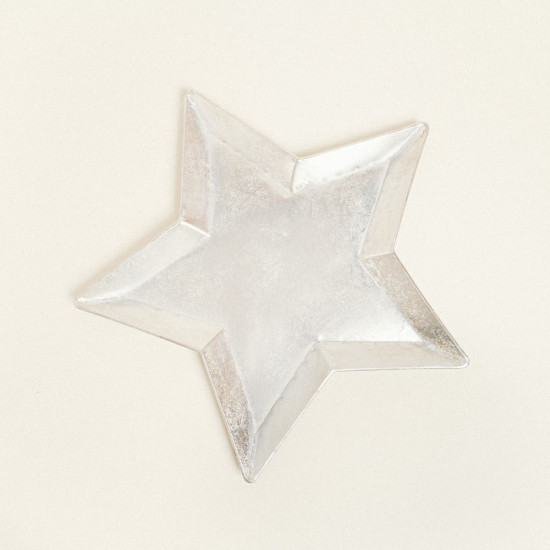 Beauty Home ΜΕΤΑΛΛΙΚΟΣ ΔΙΣΚΟΣ ΑΣΤΕΡΙ ΑΣΗΜΙ 47 x 49 x 2,5 CM