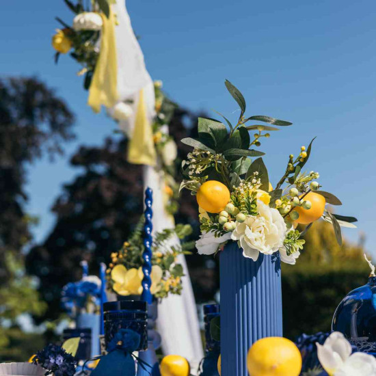 Beauty Home Βάζο γυάλινο Zoé ματ – Μπλε ίντιγκο Ø8,5x20cm – 920ml