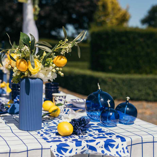 Beauty Home Βάζο γυάλινο Zoé ματ – Μπλε ίντιγκο Ø8,5x20cm – 920ml