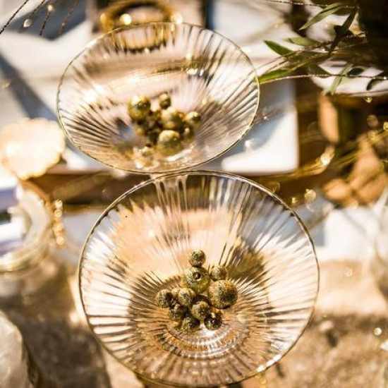 Beauty Home ΞΥΛΙΝΕΣ ΠΕΡΛΕΣ ΜΕ ΧΡΥΣΟ ΓΚΛΙΤΕΡ 12 ΤΜΧ 1,6 CM