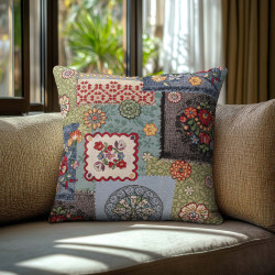 Beauty Home Μαξιλαροθήκη Folklore Jeans Patch