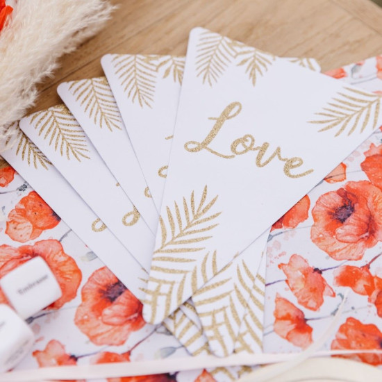 Beauty Home ΧΑΡΤΙΝΗ ΓΙΡΛΑΝΤΑ LOVE 15x21cm