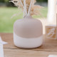 Beauty Home Βάζο κεραμικό Diana σε διχρωμία – κρέμ μπεζ 11×11,5cm