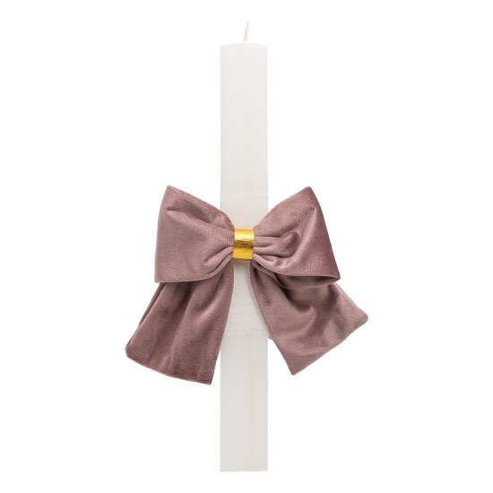 Beauty Home ΛΑΜΠΑΔΑ ΛΕΥΚΗ 33cm ΒΕΛΟΥΔΙΝΟΣ ΦΙΟΓΚΟΣ ΣΑΠΙΟ ΜΗΛΟ