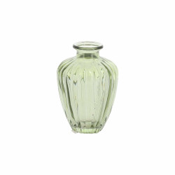 Beauty Home Βάζο γυάλινο Jeanne – Λαδί Ø7,5×10,5cm – 180ml