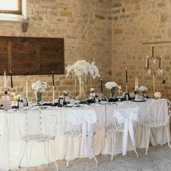 Beauty Home 24 Μαργαρίτες από Λευκό Βελούδο και Χρυσό Μαργαριτάρι Ø2.5cm