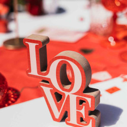 Beauty Home Ξύλινο διακοσμητικό Love 11×12,5×1,5 cm