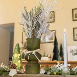 Beauty Home Βάζο γυάλινο Judith – Ματ Λάδι Ø11x25cm – 1600ml