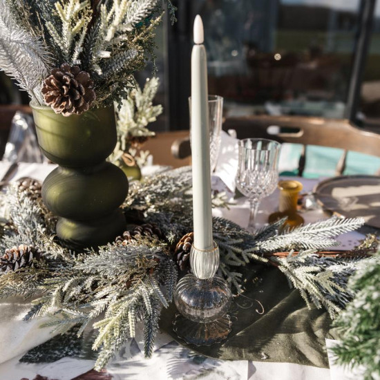 Beauty Home Βάζο γυάλινο Judith – Ματ Λάδι Ø11x25cm – 1600ml