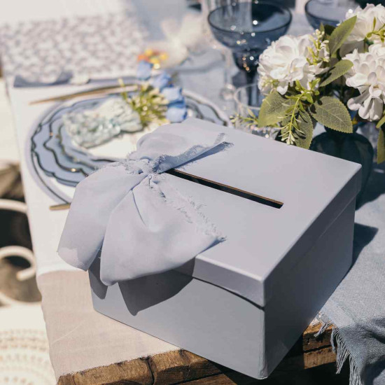 Beauty Home Κουτί από χαρτόνι για ευχετήριες κάρτες – Γαλάζιο 19,5x12x19,5cm