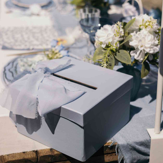 Beauty Home Κουτί από χαρτόνι για ευχετήριες κάρτες – Γαλάζιο 19,5x12x19,5cm