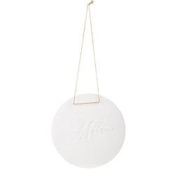 Beauty Home Διακοσμητικο “Κύριος και Κυρία” με Κορδόνι Διαφανές Ακρυλικό Γυαλί Ø30εκ.