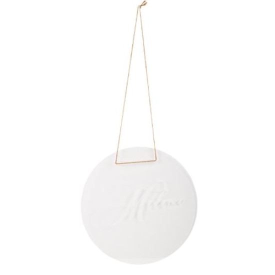 Beauty Home Διακοσμητικο “Κύριος και Κυρία” με Κορδόνι Διαφανές Ακρυλικό Γυαλί Ø30εκ.