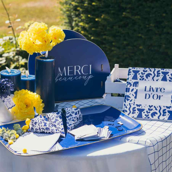 Beauty Home Κυλινδρικό κερί LED μπλε Ø7x10cm