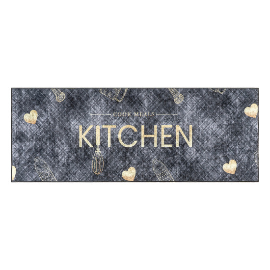 Beauty Home Πατάκι κουζίνας Art 9076 60x160 Μαύρο Beauty Home Πατάκι κουζίνας Art 9076 60x160 Μαύρο