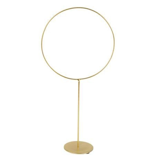 Beauty Home ΜΕΤΑΛΙΚΟΣ ΚΥΚΛΟΣ ΧΡΥΣΟΣ  ΜΕ ΒΑΣΗ 39 x 19 cm