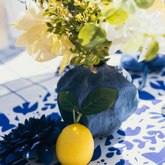 Beauty Home Βάζο Κεραμικό Olya – Μπλε Ø12,5×11,5cm