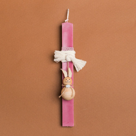 Beauty Home ΛΑΜΠΑΔΑ ΣΑΠΙΟ ΜΗΛΟ 33cm ΞΥΛΙΝΟΣ ΛΑΓΟΣ ΜΠΑΛΑ ΣΕ ΣΥΣΚΕΥΑΣΙΑ ΔΩΡΟΥ