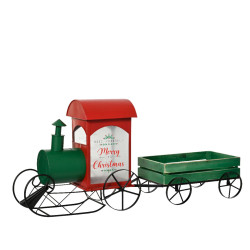 Beauty Home Μεταλλικό Διακοσμητικό Τραίνο 35.5 x 128 x 57.5 cm