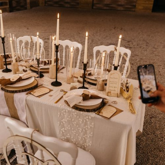 Beauty Home 3 ξύλινες βάσεις με καμπύλη για καρτελάκια 4x6x1,5cm