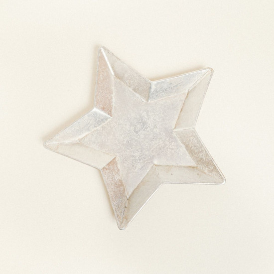 Beauty Home ΜΕΤΑΛΛΙΚΟΣ ΔΙΣΚΟΣ ΑΣΤΕΡΙ ΑΣΗΜΙ 36,5 x 38 x 2,5 CM