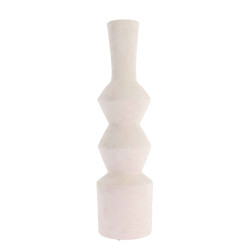 Beauty Home Βάζο Κεραμικό Sienna – Λευκό Ø15x60cm