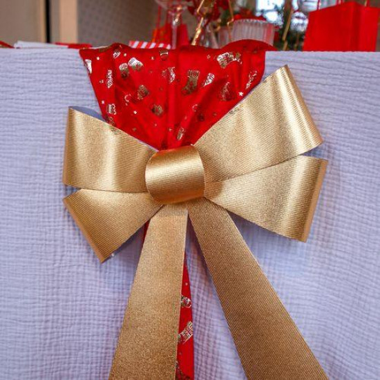 Beauty Home Φιόγκος σε Μεταλλικό Χρυσό 32 x 37 cm