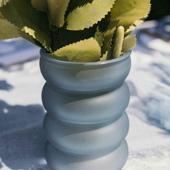 Beauty Home Βάζο γυάλινο Victor – Μπλε Ø8×11,5cm – 380ml