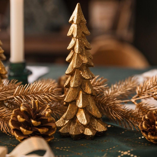 Beauty Home Έλατο ρητίνης αντικέ χρυσό Ø10 x 24.5 cm